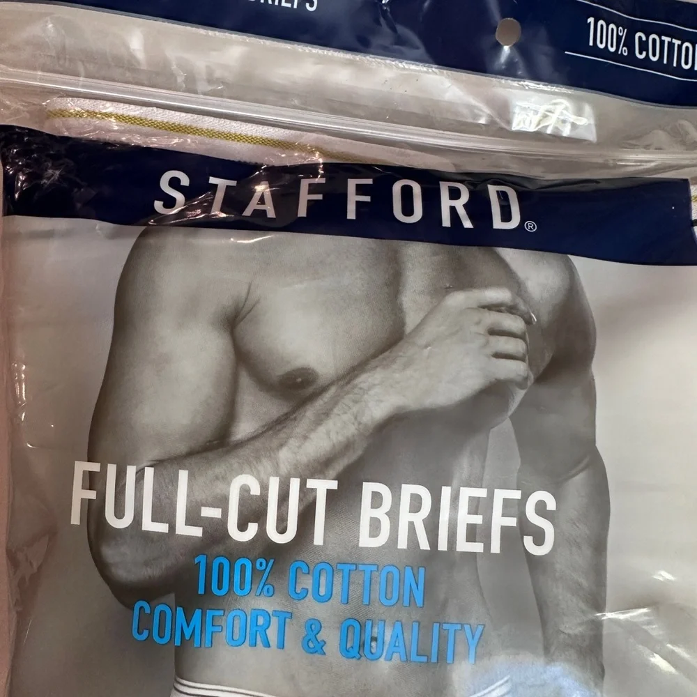 Stafford 6 Men’s White Briefs Premium Comfort Underwear‎ NEW Size 42